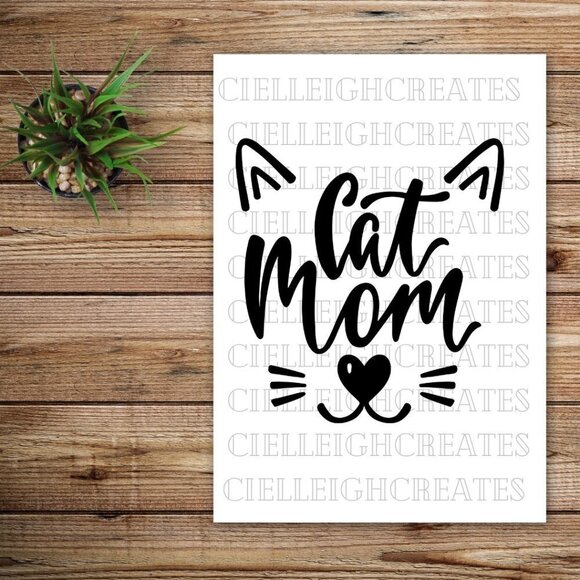 *2 for $20* Cat Mom Decal Sticker Handcrafted - Picture 1 of 5